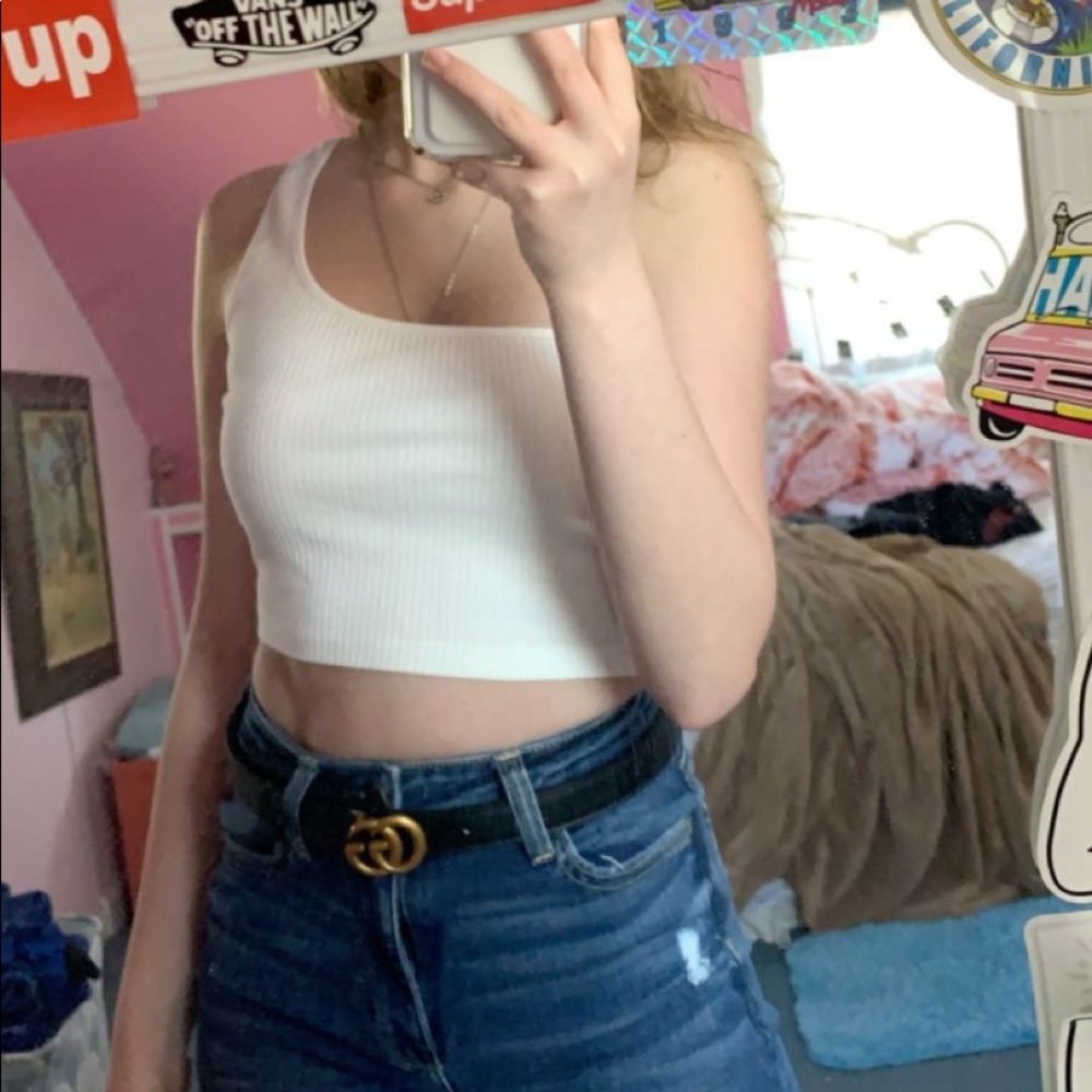 SHEIN one shoulder crop top